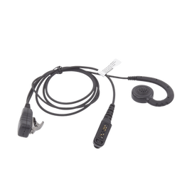 Micrófono de solapa con audífono ajustable al oído para radios ICOM IC-F50/ 60/ 50V/ 60V/ 3161/ 4161