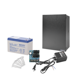 Kit de Fuente ALTRONIX ( AL624 ) con salida de 12 Vcd a 0.75 Amper, incluye transformador y batería de 7 Amper
