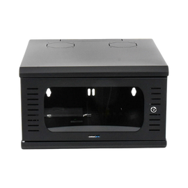 Gabinete para Montaje en Pared Fijo, con 4 Unidades de Rack, de 19in, Puerta de Cristal Templado, Fabricado en Acero