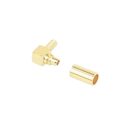 Conector MMCX Macho en A/R de anillo plegable para cables RG-174/U, BELDEN 8216.