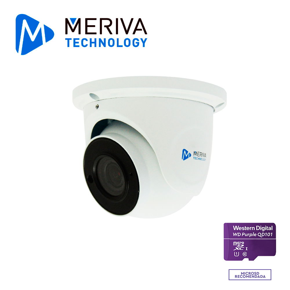 CAM IP DOMO EYEBALL MERIVA TECHNOLOGY MFD-500ZS3A / 5MP / 2.8-12MM LENTE MOTORIZADO / H.265 / 50M IR / MICRÓFONO INTEGRADO / MIA INTEGRADO / METALICA / IP67 / POE / 12VCD CAM IP DOMO EYEBALL MERIVA TECHNOLOGY MFD-500ZS3A / 5MP / 2.8-12MM LENTE MOTORIZADO / H.265 / 50M IR / MICRÓFONO INTEGRADO / MIA INTEGRADO / METALICA / IP67 / POE / 12VCD