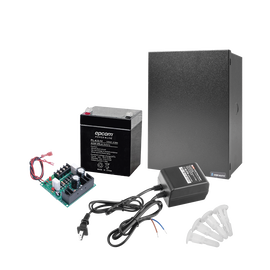 Kit con Fuente  ELK Products ( ELK624 ) con salida de 12 Vcd a 1 Amper, incluye transformador y batería de 4.5 Amper