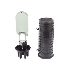 Caja de Distribución de Fibra Óptica Vertical tipo Domo, 48 empalmes (Expandible hasta 96 empalmes con charola LP-FOSCV-48-ST), Exterior, IP68
