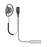 MICRÓFONO DE SOLAPA P/ SEGURIDAD PRIVADA P/ ICOM IC-F3 / IC-F4 / IC-F3S / IC-F4S / IC-H2.
