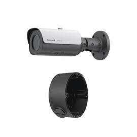 Camara Bala IP 5 Megapixel / Lente Mot. 5 a 50 mm (10X Zoom) / 60 mts IR / NDAA / ONVIF / H.265 /  Exterior IP67 / Antivandálica IK10 / PoE+ / Alarmas I/O / Serie 60 / Honeywell Security / Incluye Caja de Conexión