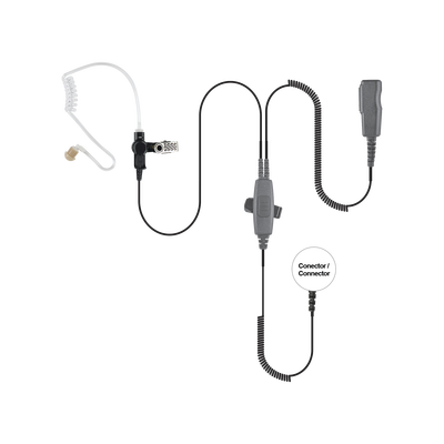 MICRÓFONO AUDÍFONO DE 2 CABLES CON DOBLE PTT P/ MOTOROLA EX-500/ 600/ 600XLS/ GL-2000/ GP-328PLUS/ GP-338PLUS/ PRO-5150 ELITE.