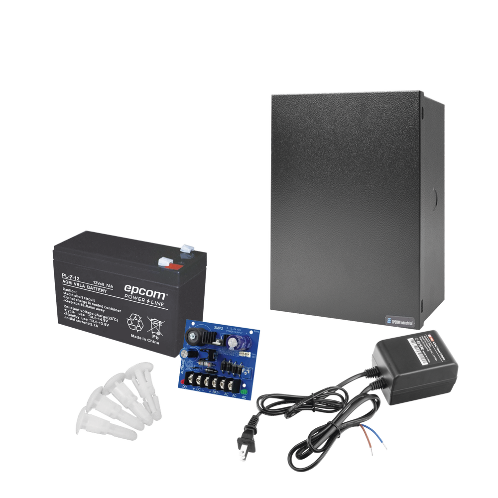 Kit de fuente de poder ALTRONIX ( SMP3 ) , incluye transformador y batería de  7 Ah
