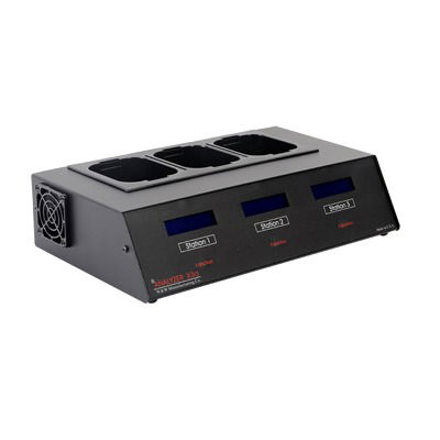 Analizador X3A para 3 estaciones, requiere adaptadores intercambiables por modelo de batería Analizador X3A para 3 estaciones, requiere adaptadores intercambiables por modelo de batería