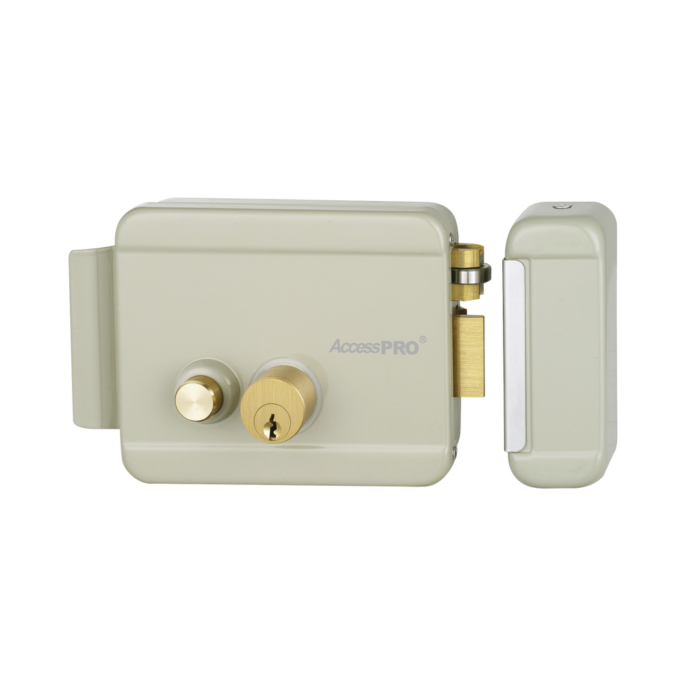Cerradura Eléctrica con botón de salida/ Incluye Llave  / Exterior / Derecha
