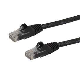 StarTech.com 125 ft Black Cat6 / Cat 6 Snagless Ethernet Patch Cable 125ft - Patch cable - RJ-45 (M) to RJ-45 (M) - 38.1 m - UTP - CAT 6 - molded, snagless - black