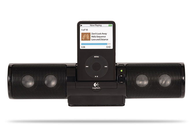 Logitech mm32 Portable Speaker for iPod - Black Negro
