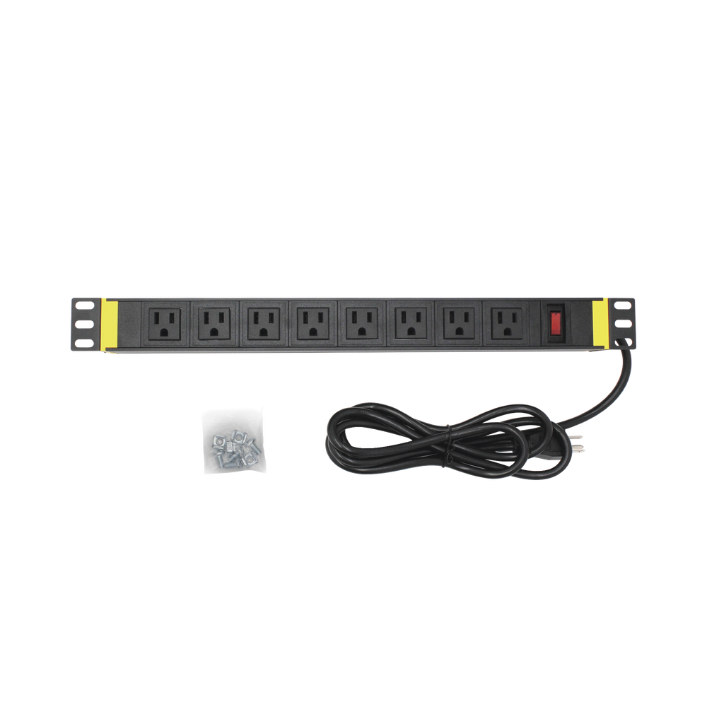 PDU for Energy Distribution, Switched per Outlet, 125 Vac with 8 Outlets C13,  For 1 Rack Unit