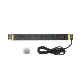 PDU for Energy Distribution, Switched per Outlet, 125 Vac with 8 Outlets C13,  For 1 Rack Unit