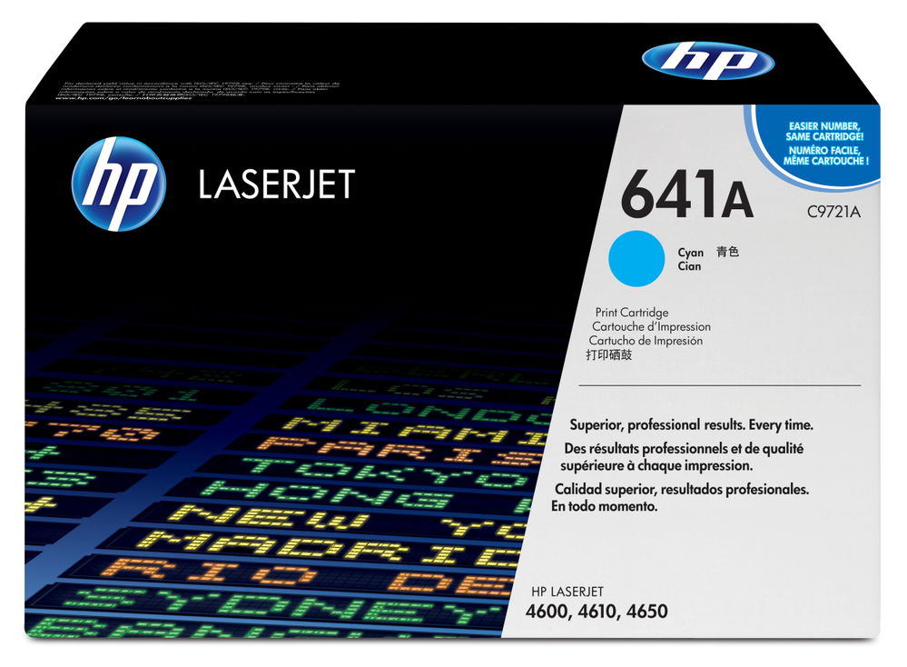 HP Cartucho de tóner original LaserJet 641A cian HP Cartucho de tóner original LaserJet 641A cian