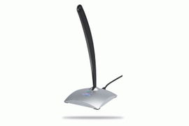 Logitech USB Desktop Microphone Negro, Plata