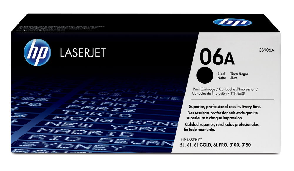 HP 06A Black Original LaserJet Toner Cartridge cartucho de tóner 1 pieza(s) Negro
