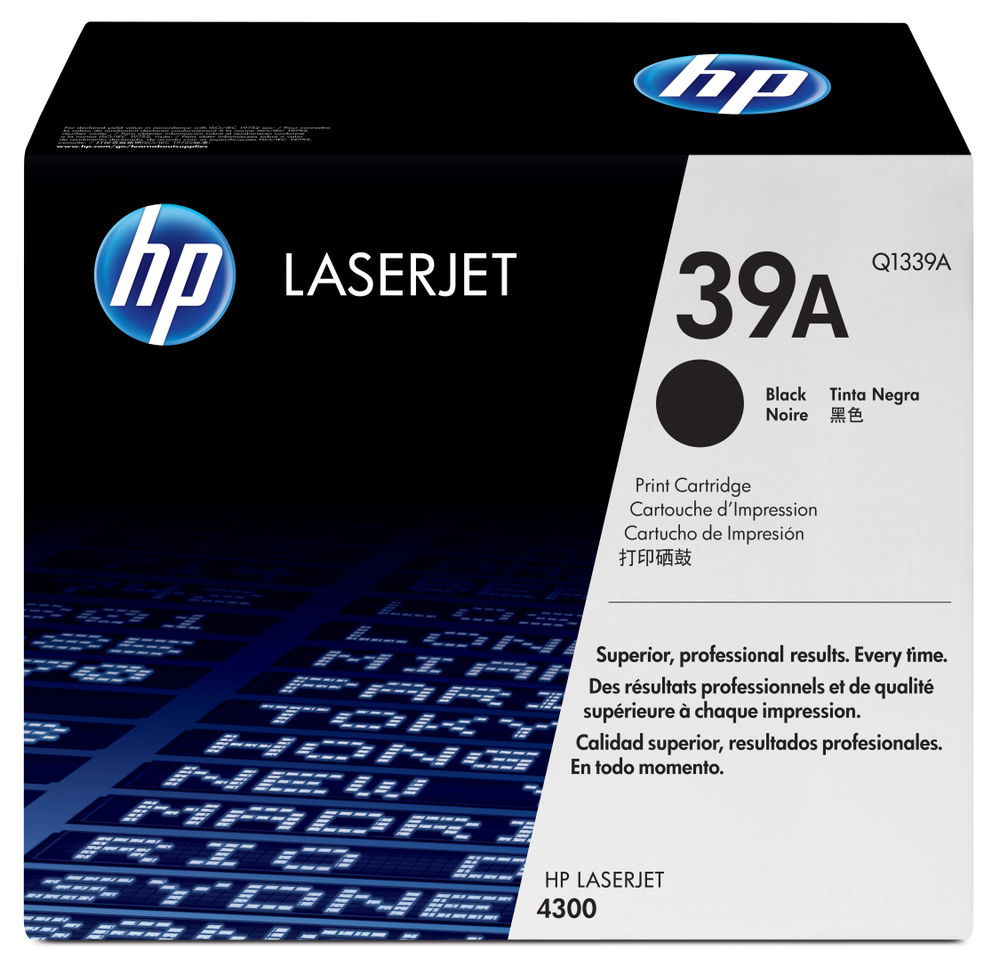 HP 39A Black Original LaserJet Toner Cartridge cartucho de tóner 1 pieza(s) Negro HP 39A Black Original LaserJet Toner Cartridge cartucho de tóner 1 pieza(s) Negro