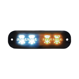 Luz perimetral, 4 LEDs Ultra Brillantes, color ambar / azul