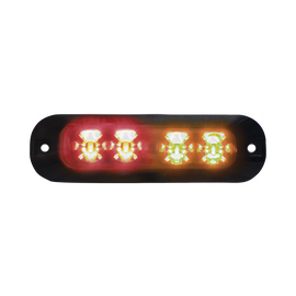 Luz perimetral, 4 LEDs Ultra Brillantes, color Ambar / Rojo