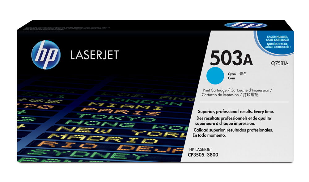 HP Cartucho de tóner original LaserJet 503A cian HP Cartucho de tóner original LaserJet 503A cian