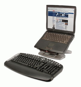 APC Ergonomic Notebook Stand with 4-Port USB 2.0 Hub Plata