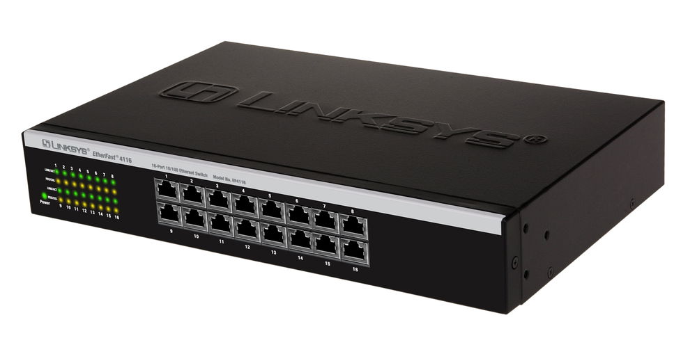 Linksys EF4116 Ethernet Switch No administrado Energía sobre Ethernet (PoE) Negro Linksys EF4116 Ethernet Switch No administrado Energía sobre Ethernet (PoE) Negro