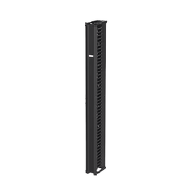 Organizador Vertical CableTek, Sencillo (Solo Frontal), Para Rack Abierto de 45 Unidades, 6 in de Ancho, Color Negro