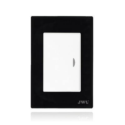 Placa de policarbonato con Interruptor sencillo 10 A/ 127 V CA ~ 60 Hz / Carcasa Negra.