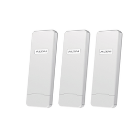 Paquete de 3 Puntos de Acceso C1N Super Wi-Fi  en 2.4 GHz , Con Antenas Integradas Sectorial de 70°, Alta Sensibilidad, Hasta 300 m a un Smartphone, Antena de 10 dBi, Soporta Fichas-Vouchers