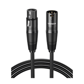 Cable para Micrófono XLR Tipo Canon Macho a Hembra | 15 Metros | Plug & Play | Anti interferencias | Triple Blindaje | Alta Calidad | Color Negro.