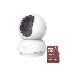 Kit de Cámara IP Wi-Fi / Incluye 1 Pieza Modelo TAPOC200 / 2 Megapixel /  Utiliza La App Tapo / 1 Memoria Micro SD  Hiksemi Modelo  HS-TF-E1/32G