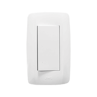 Placa con Interruptor sencillo 10 A/ 127 V CA ~ 60 Hz / Color Blanco.