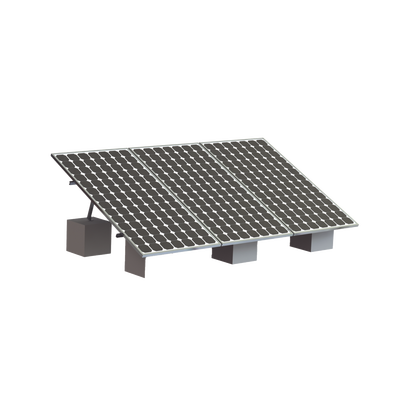 Montaje para 3 Panel Solar, Riel 