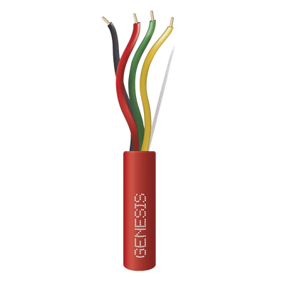 Carrete de Alambre 305 Metros / 4x16 AWG / Color Rojo / Tipo FPLR, CL3R, (UL) FT4 / Para Aplicaciones  en Sistemas de Detección de Incendio y Sistemas de Evacuación.