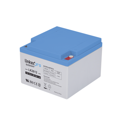 Batería 12 Vcc / 26 Ah / UL / Tecnología AGM-VRLA / Para uso en equipo electrónico, Alarmas de Intrusión / Incendio/ Control de acceso / Video Vigilancia / Terminales T1