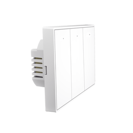 Interruptor On/Off panel táctil touch inalámbrico ZigBee Plus 3 botones. Compatible Control Akubela