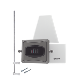 Kit Amplificador de Señal Celular 4G/ Incluye Mástil / Mejora las llamadas convencionales y VoLTE / Soporta datos de tecnologías 2G, 3G y 4G de TELCEL, AT&T y MOVISTAR / Cubre hasta 500 m2.