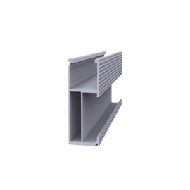 Riel 5 para montaje de módulos fotovoltaicos de aluminio anodizado de 4400mm.