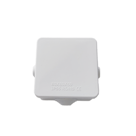 Caja de Conexiones Impermeable IP55 con 4 Entradas, 80 x 80 x 50 mm, para Instalaciones Industriales, Comerciales y Residenciales, Incluye Tornillería para su Instalación