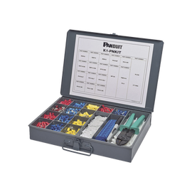 Kit de Terminales Pan-Term™ de Mantenimiento, Nylon, 14-22 AWG, con Herramienta de Ponchado CT-260 y Caja de Acero