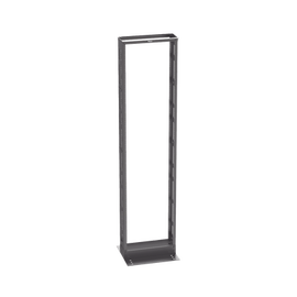 Rack de Dos Postes Estándar de 19 in, Rieles Numerados y Roscados #12-24, 6 in de Profundidad, Fabricado en Acero, 45 Unidades de Rack, Color Negro