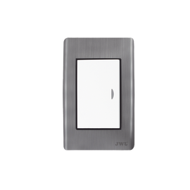 Placa de policarbonato con Interruptor sencillo 10 A/ 127 V CA ~ 60 Hz / Carcasa de Acero.