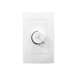 Placa con Dimmer Rotativo para Ventilador / 300 W 127 V CA / Color Blanco.