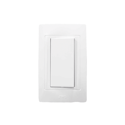 Placa con Interruptor Escalera 10 A/ 127 V CA ~ 60 Hz /  3 Módulos / Color Blanco.