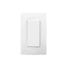 Placa con Interruptor Escalera 10 A/ 127 V CA ~ 60 Hz /  3 Módulos / Color Blanco.