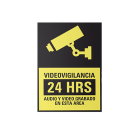 Letrero de Videovigilancia Chico en Poliestireno / Paquete con 10
