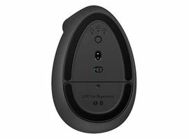 Mouse Vertical Ergonómico Logitech - 6 Botones - Inalámbrico - Bluetooth, 2.4 GHz - Receptor de USB Color Grafito