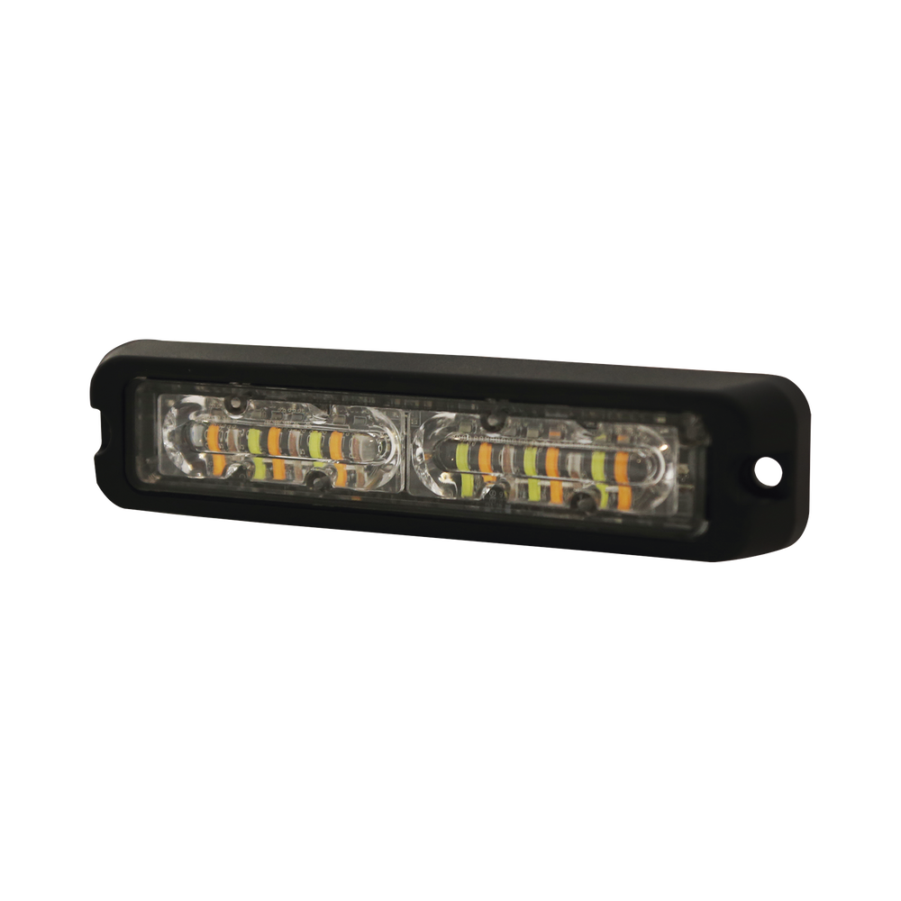 Luz Perimetral de advertencia de 18 LEDs en color rojo/azul/claro reflector interno TIR (tecnología óptica lineal)