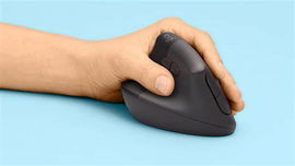 Mouse Vertical Ergonómico Logitech - 6 Botones - Inalámbrico - Bluetooth, 2.4 GHz - Receptor de USB Color Grafito