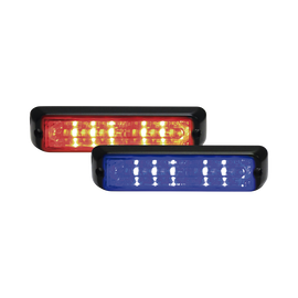 Luz de advertencia LED direccional de doble color SAE Clase I color rojo azul